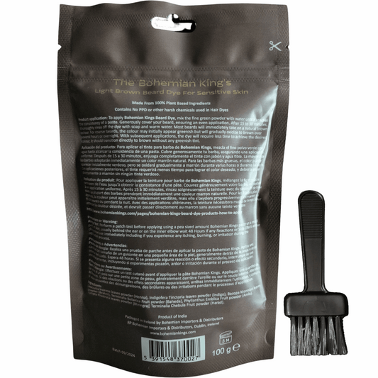 The Bohemian Kingβs Natural  & Organic Light Brown Beard Dye for Sensitive Skin