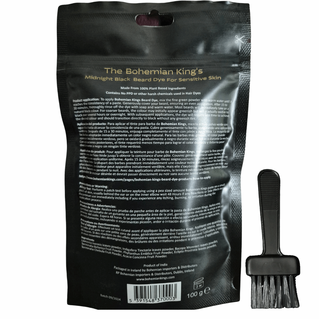 The Bohemian King's Natural  & Organic Beard Dye -Midnight Black