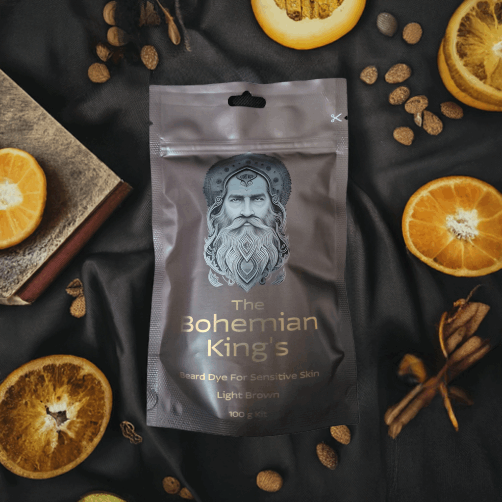 Beard Dye for Sensitive Skin_Natural_organic_PPD Free_Ammonia_Free _Light Brown