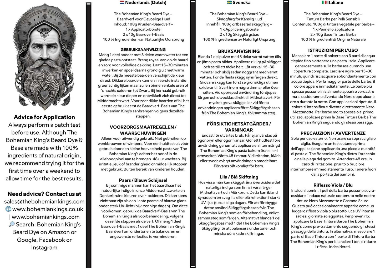 Teinture naturelle brune pour barbe | Pour peaux sensibles | Sans PPD ni ammoniaque | The Bohemian King's