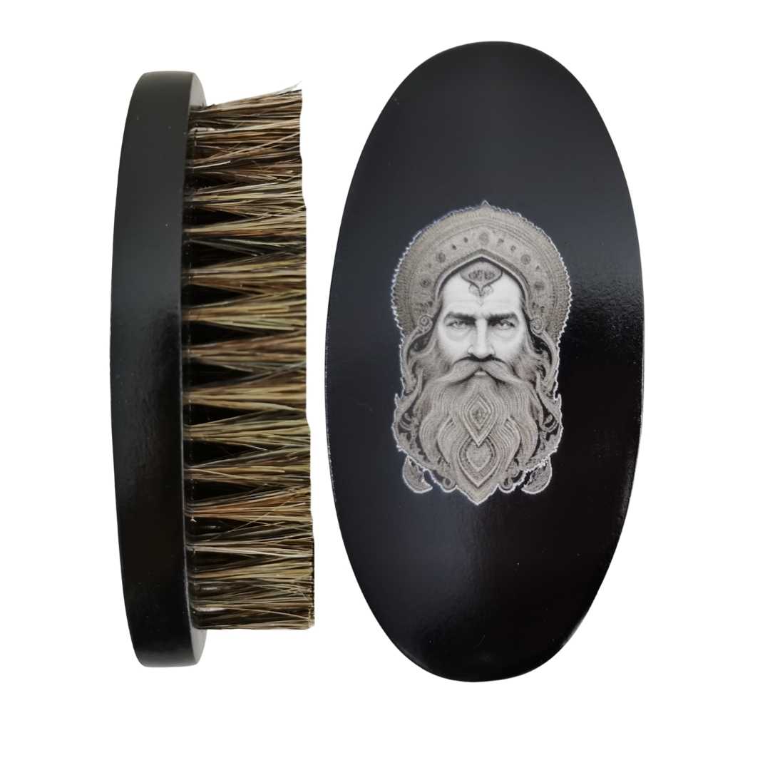 🌿 La brosse à barbe du Roi Bohémien – Un indispensable pour votre entretien, en poils de sanglier naturels