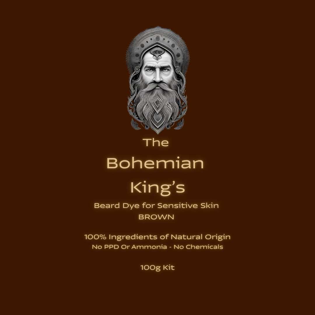 Teinture naturelle brune pour barbe | Pour peaux sensibles | Sans PPD ni ammoniaque | The Bohemian King's