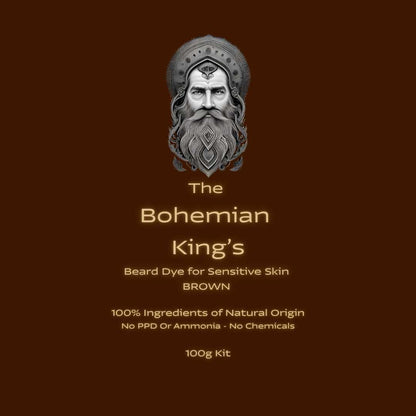 Teinture naturelle brune pour barbe | Pour peaux sensibles | Sans PPD ni ammoniaque | The Bohemian King's