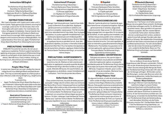 Tinte para Barba Marrón Sin PPD | Bohemian King’s