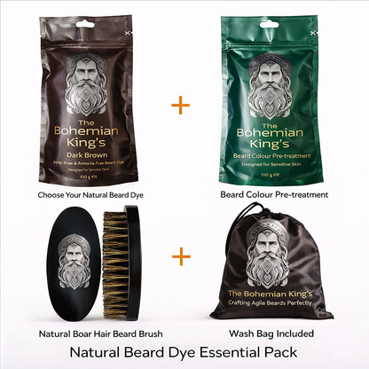 Beard Dye Kit Without PPD – Complete Colour Set | Bohemian King’s