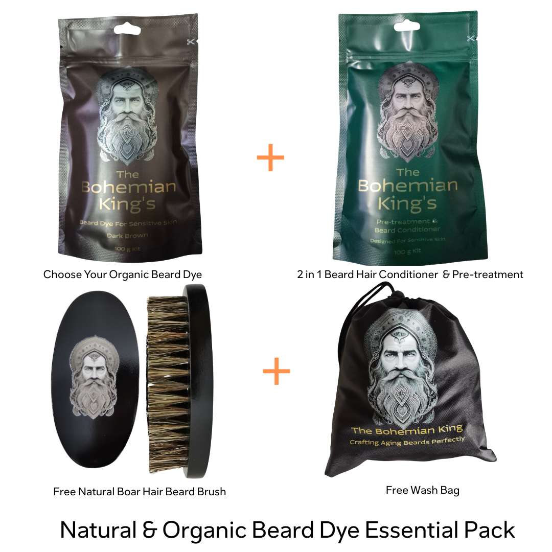 Beard Dye Essentials Pack – Natural PPD-Free Beard Dye for Sensitive Skin – €22.95