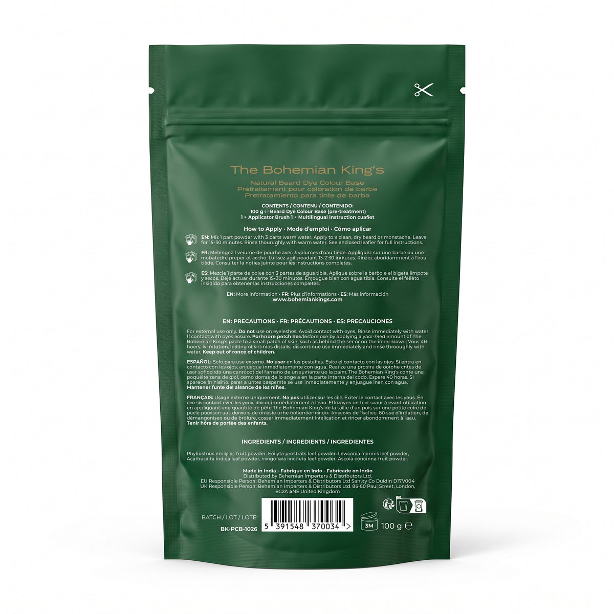 Beard Dye Colour Base – Pre-Treatment | Bohemian King’s
