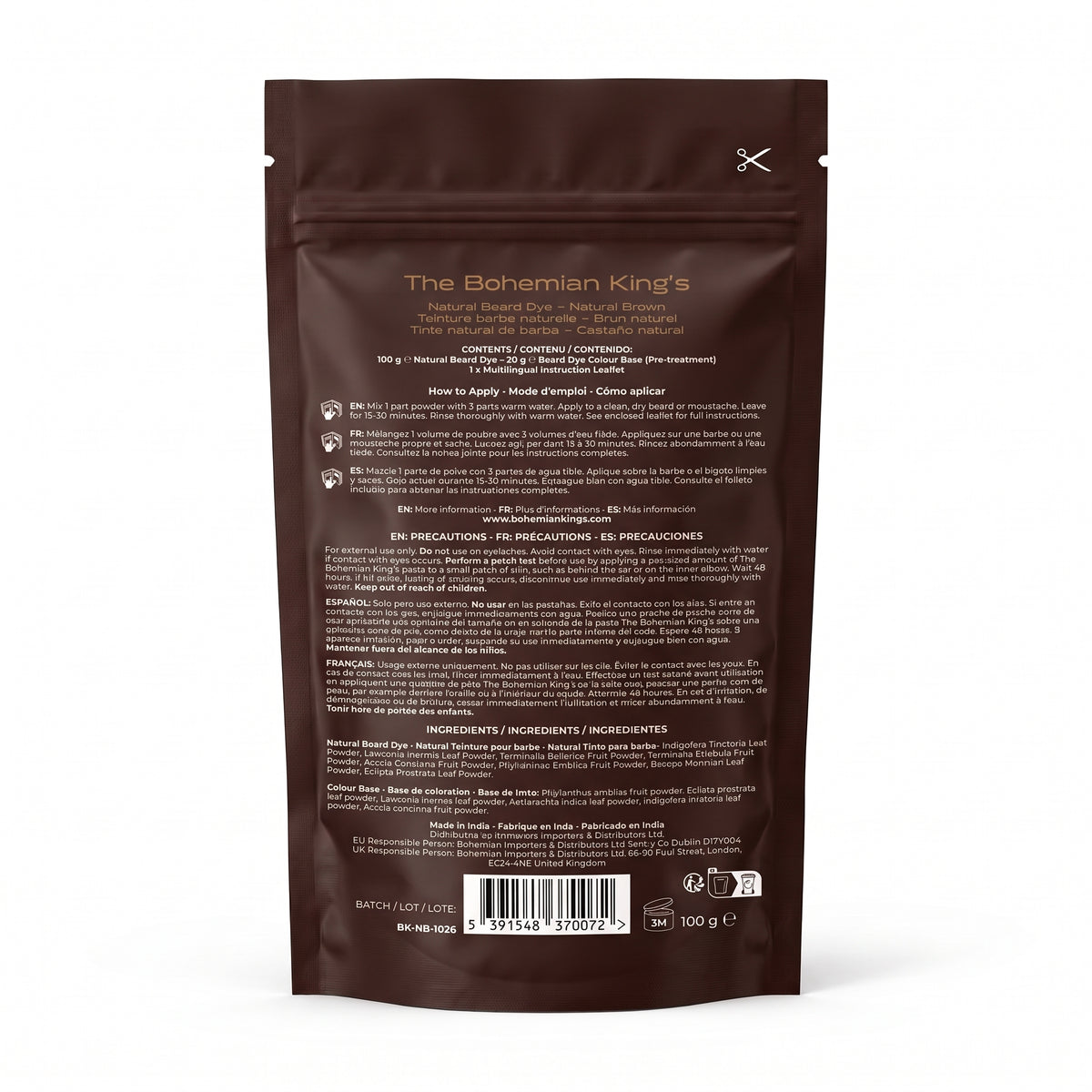 Natural Brown Beard Dye | Bohemian King’s